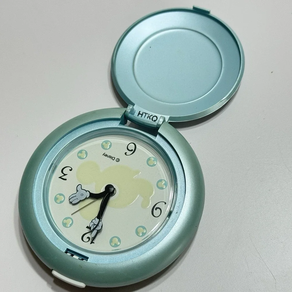 Tokyo Disneyland Vtg Resort Mickey Mouse alarm clock Portable Clamshell Travel